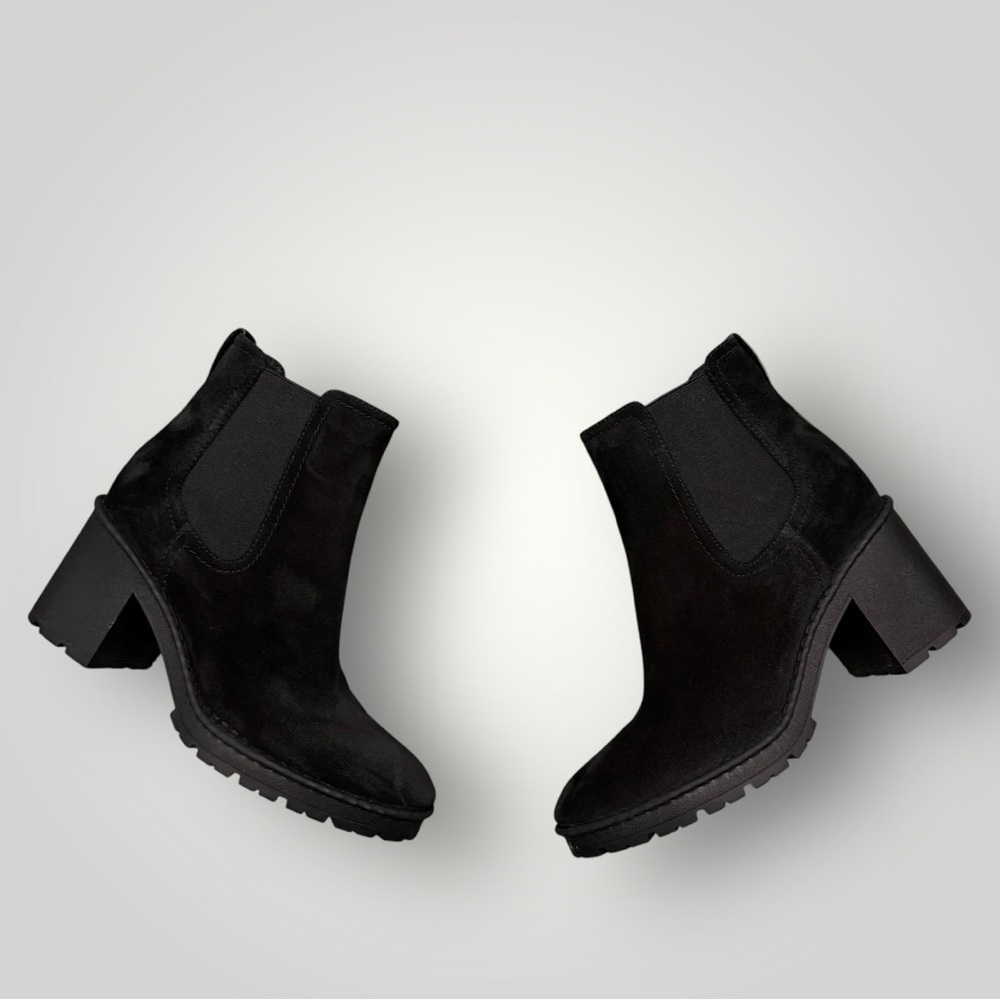 VINCE Henderson-B Suede Ankle Booties Black‎ Sz 38